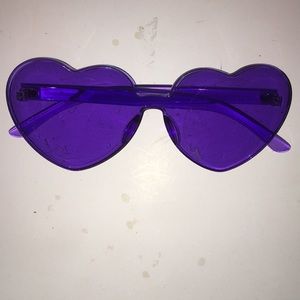 Purple Heart shape sunglasses